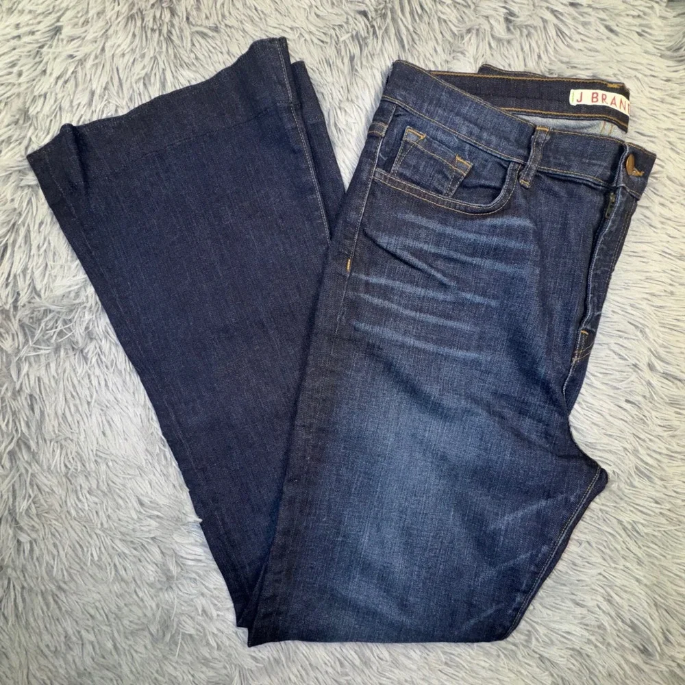 J BRAND Jeans Women's 32 Monaco Flare‎ High Rise Dark Wash Stretch Bell Bottom